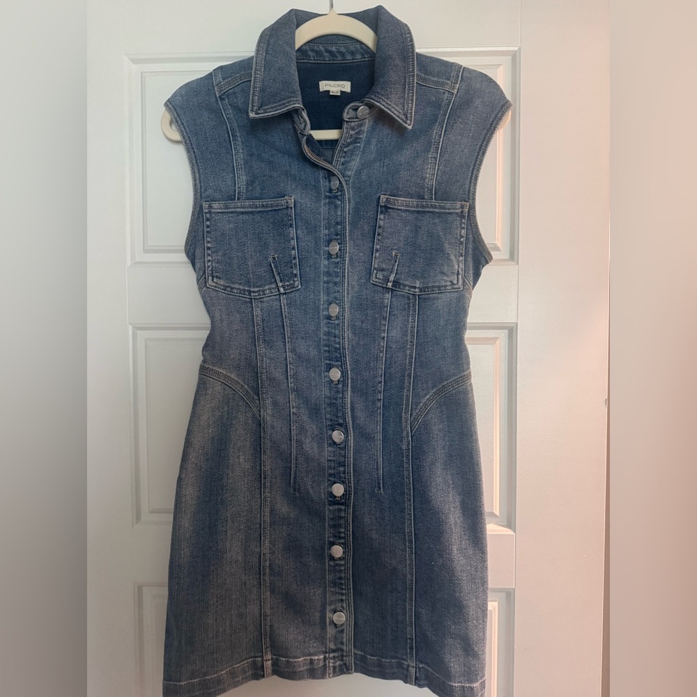Pilcro Blue Denim Mini Dress